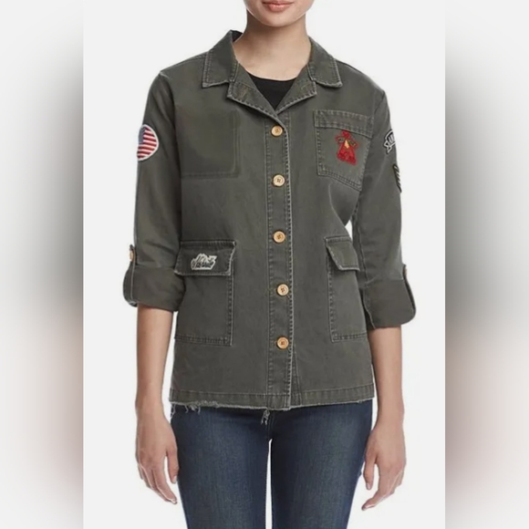 New! Rules Of Etiquette-Los Angeles Utility/Military Style Patchwork Jkt Sz S - Picture 5 of 9